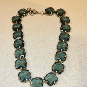 J. Crew Teal and Gold Necklace